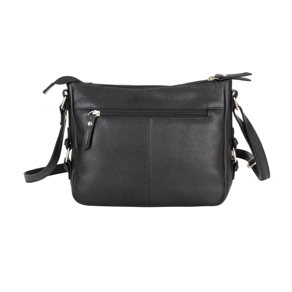Greenwood Leather - Harper Compact Leather Crossbody Bag – Classic Black GLB