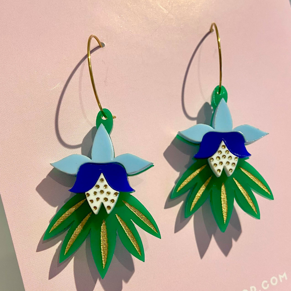 Earrings - Dancing Blooms Statement Dangles PPDB