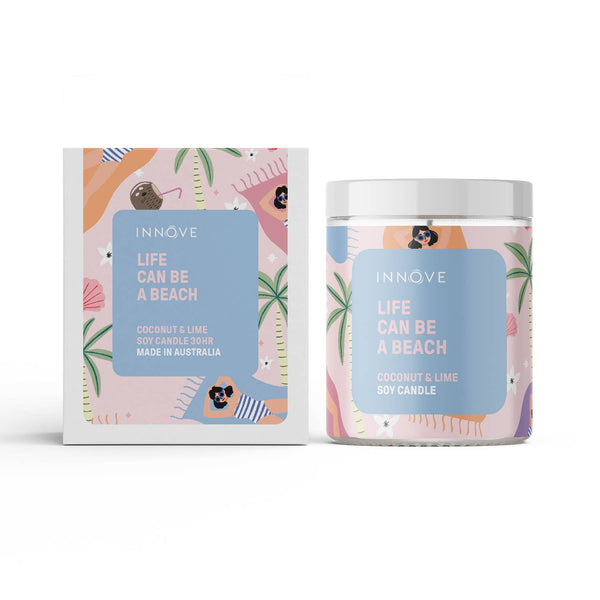 Candle - Life Can Be A Beach Candle - Coconut and Lime Fragrance CLCB