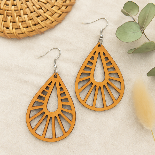Earrings - Tear Drop Timber Earrings SBTD