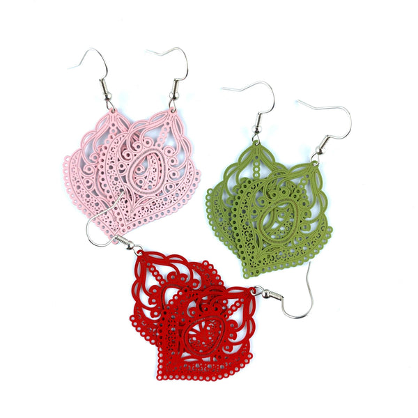 Earrings - Fancy Filigree Drop Earrings SBEF