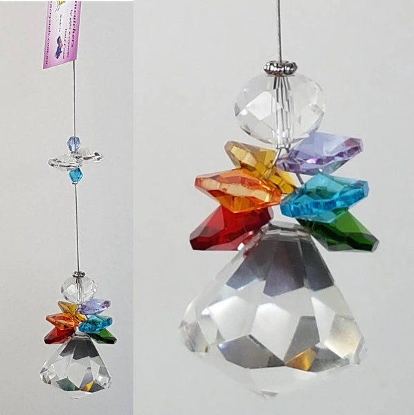 Angel Crystal Suncatcher gifts- rainbow diamond ball ACSR