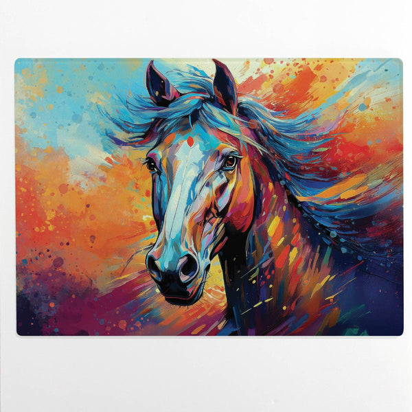 Horse Glass Cutting Board | Small 20x28 cm