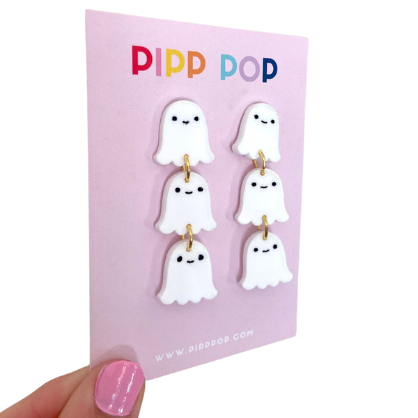 Earrings - Halloween Ghost Dangles PPHD