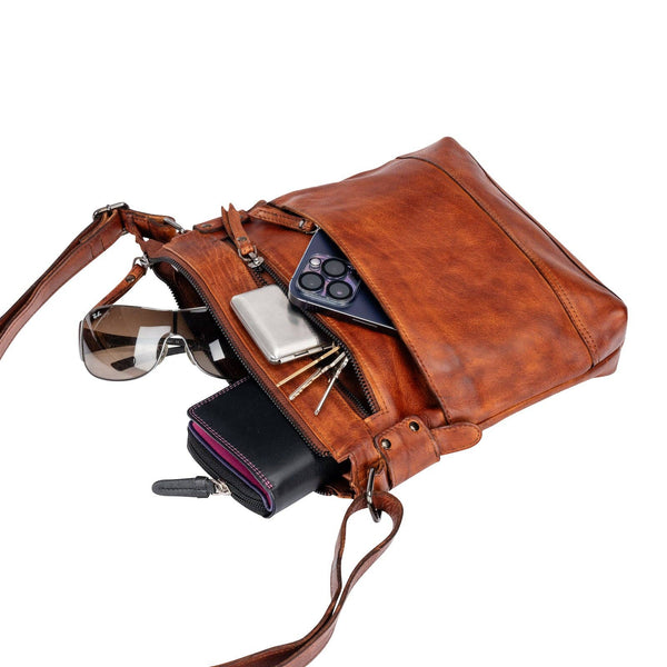 Greenwood Leather Shoulder Bag Cognac GECG