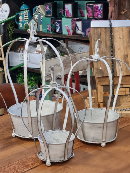 REDUCED Crown Planter - assorted sizes