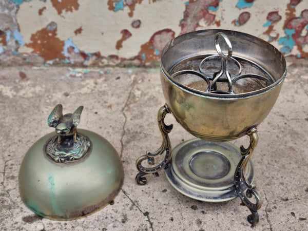 REDUCED WAS $195 Vintage English Silver Plated Egg Holder / Warmer MSEW