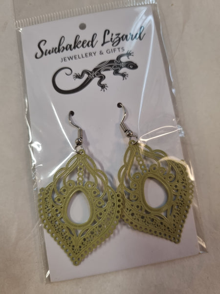 Earrings - Fancy Filigree Drop Earrings SBEF