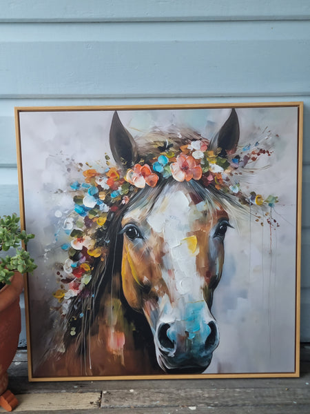 Art Floral Horse