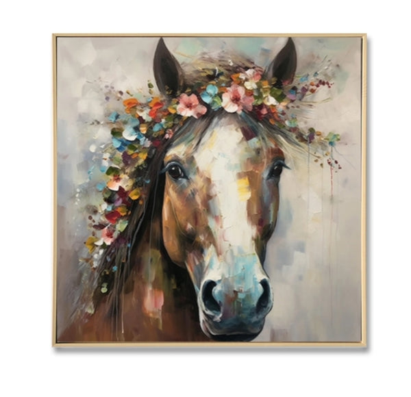 Art Floral Horse