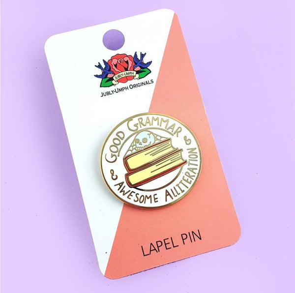 Jubly-Umph Lapel Pin - Good Grammar JGG 🌟