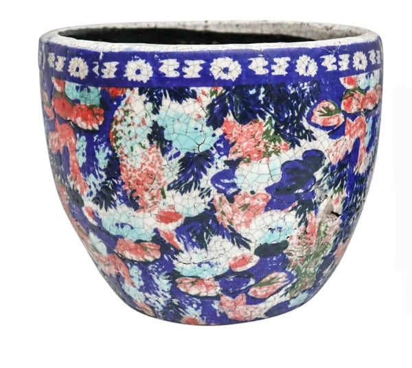 REDUCED WAS $35 Planter - navy curve funky large PNCL ♧