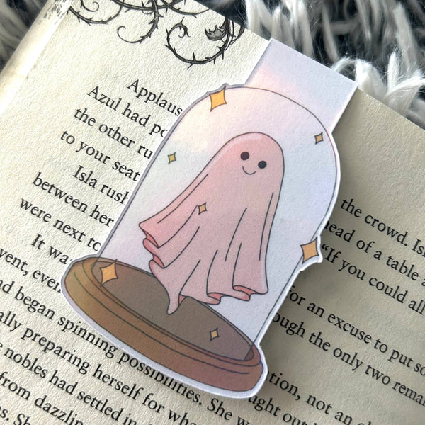 Sparkly Ghost Halloween Magnetic Bookmark HBM