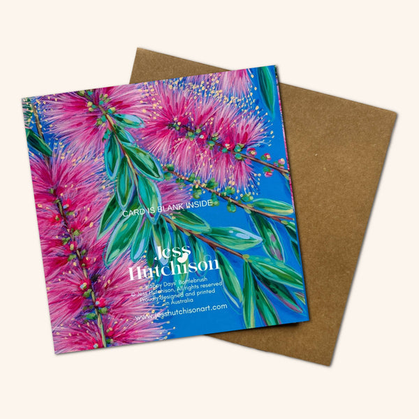 'Happy Days' Bottlebrush birthday card HDB 💚