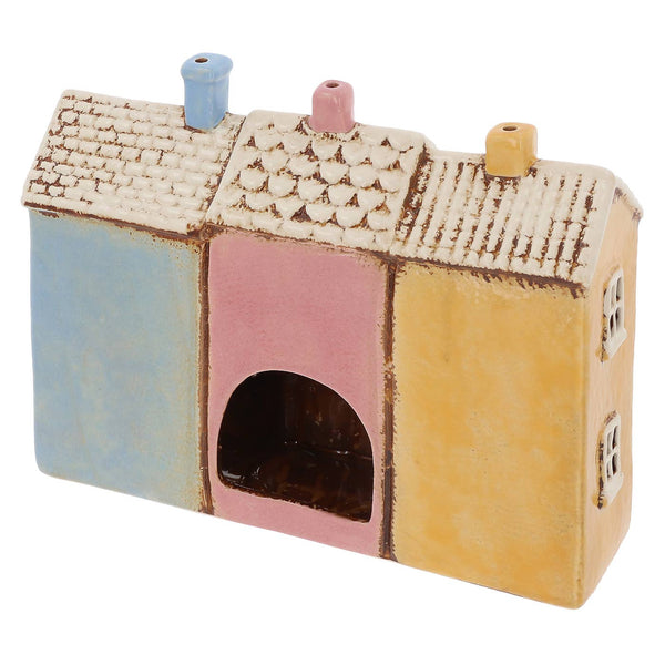 Village Pottery Row Of Shops Tealight