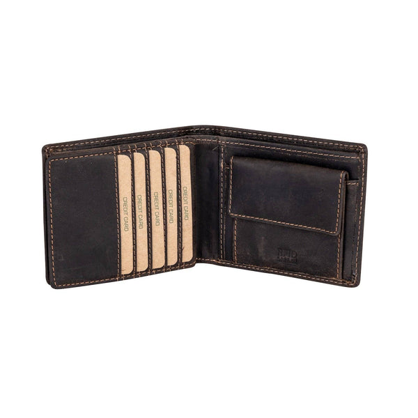 Mason RFID Leather Wallet with Coin Pocket – Brown MLP