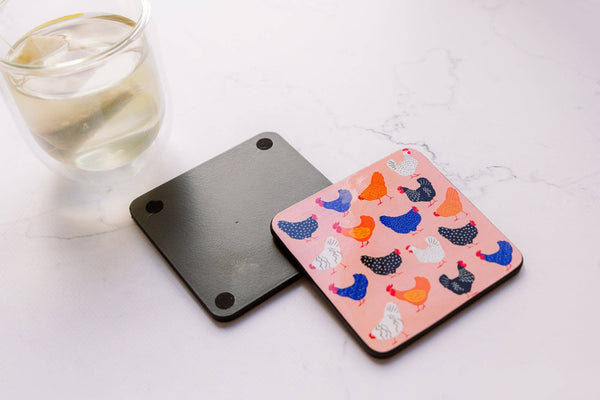 Coasters (set of 4) - Bright Hens BHC
