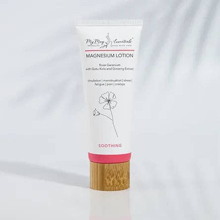 Magnesium Body Lotion Rose Geranium with Gotu Kola + Ginseng Extract MBRG 💚