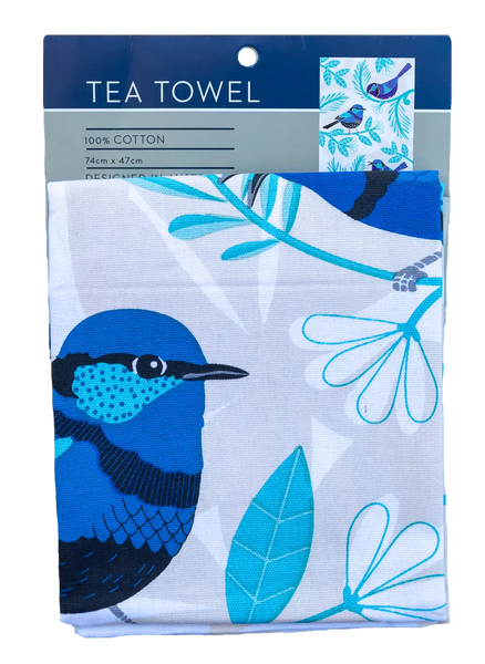 Tea Towel - Blue Wren TBW