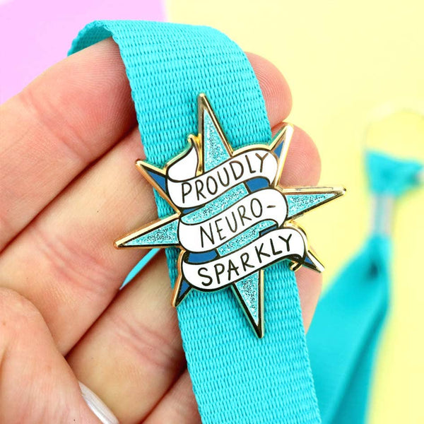 Proudly Neuro-Sparkly Lapel Pin 💚