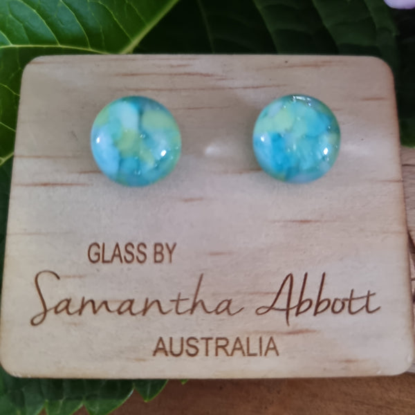 Earrings - Samantha Abbott Glass Studs - 82