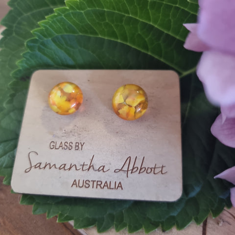 Earrings - Samantha Abbott Glass Studs - 22