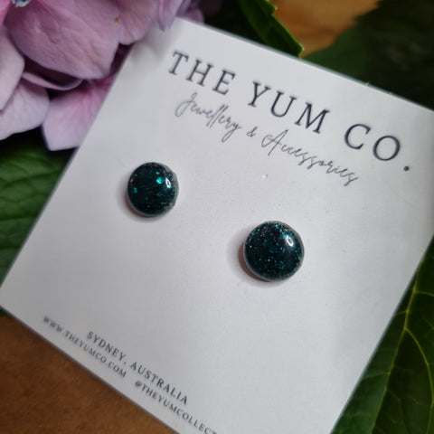 Earrings - The Yum Co. Sparkly Green YSB .