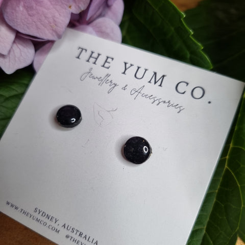 Earrings - The Yum Co. Small Black YBS .