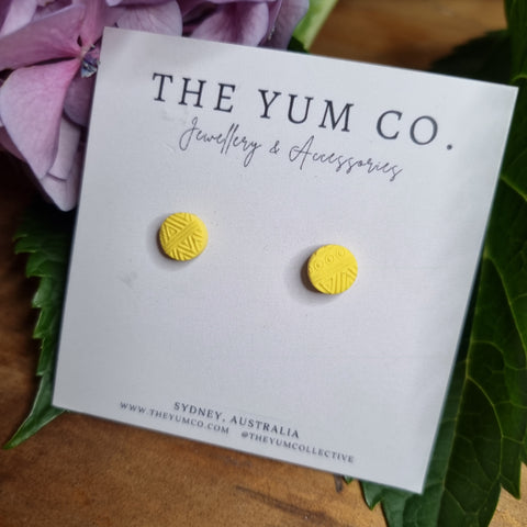 Earrings - The Yum Co. Mini Yellow YMY .