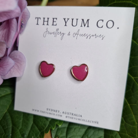 Earrings - The Yum Co. Pink Heart YPH ...
