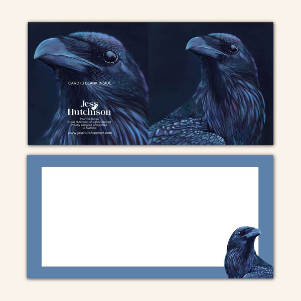 Poe the Raven Greeting Card PRG 💚