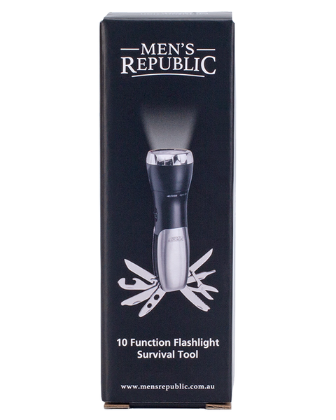 Men's Republic Multi-Tool Survival Flashlight - 10 Functions MTS
