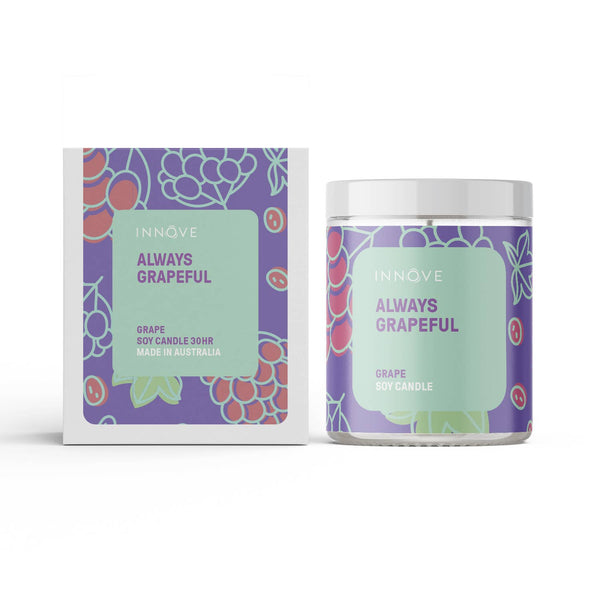 Candle - Always Grapeful Soy Candle - Grape Fragrance CGC