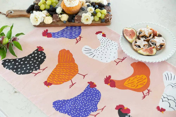 Tea Towel - Bright Hens TTBH