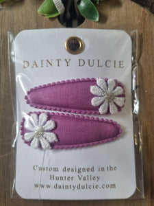 Dainty Dulcie Hair Clip Beatrice Mauve DDM