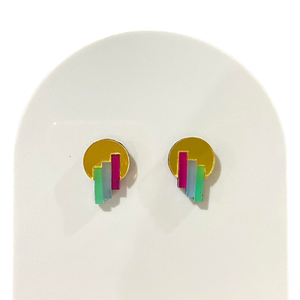 EARRINGS Art Deco Studs  PPAD