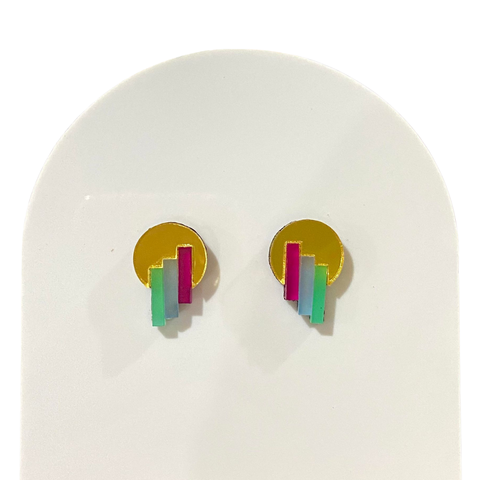 EARRINGS Art Deco Studs  PPAD