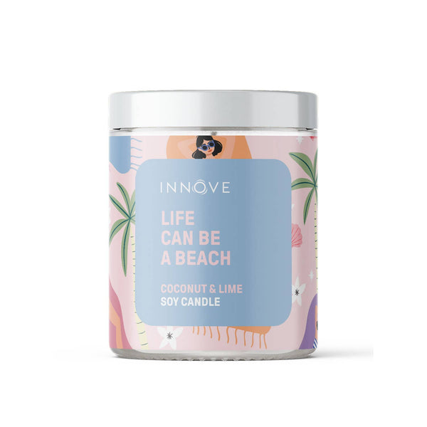 Candle - Life Can Be A Beach Candle - Coconut and Lime Fragrance CLCB