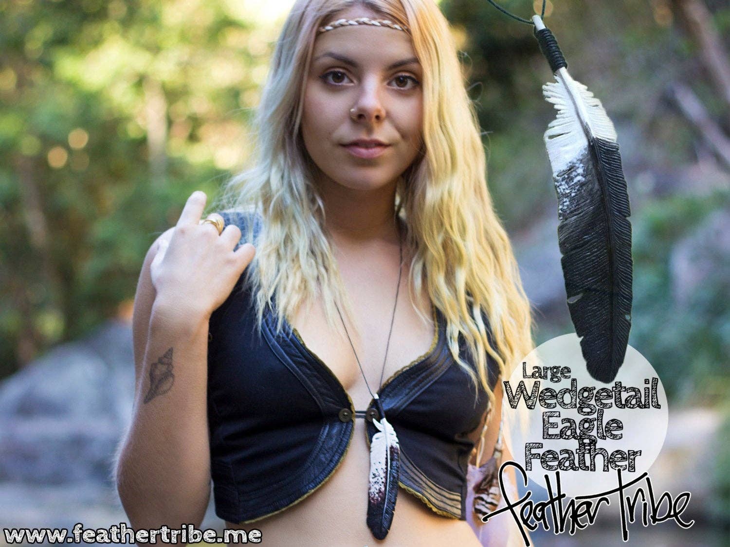 REDUCED WAS $49.95 Feather - Wedge Tail Eagle Feather Necklace