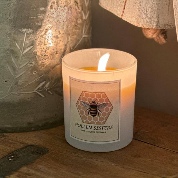 Candle - Queen Bee - Glass Jar – 100% Pure Beeswax BWJ