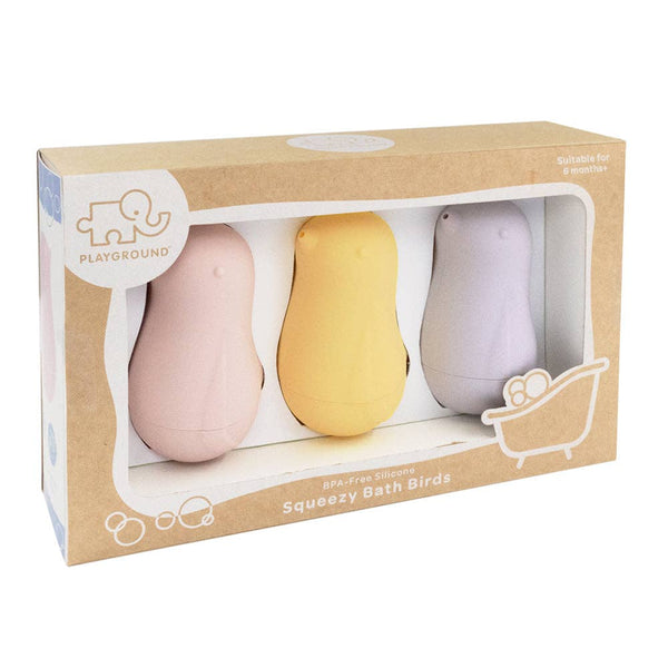 3pk Silicone Squeezy Bath Birds SBB