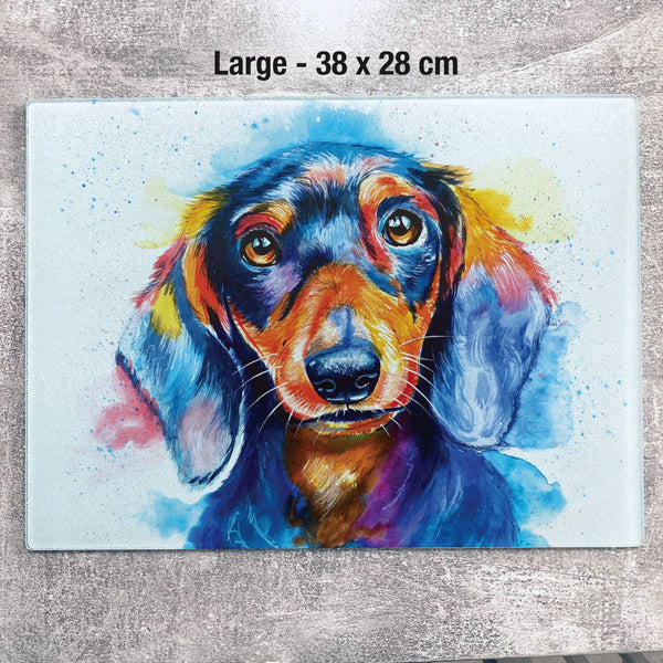 Dachshund Glass Cutting Board DGC