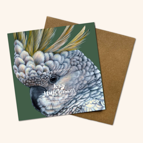Rusty the Cockatoo Greeting Card RSC 💚