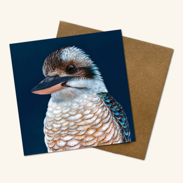 Australian Birds - Ollie the Kookaburra Greeting Card BKG