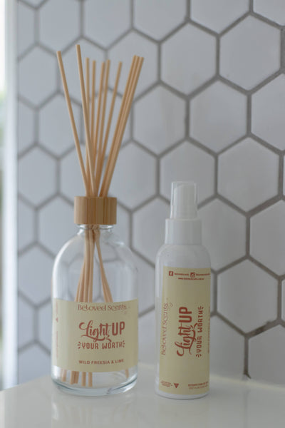 Light Up your Worth- Wild Freesia & Lime  500ml Soy Candle BLF
