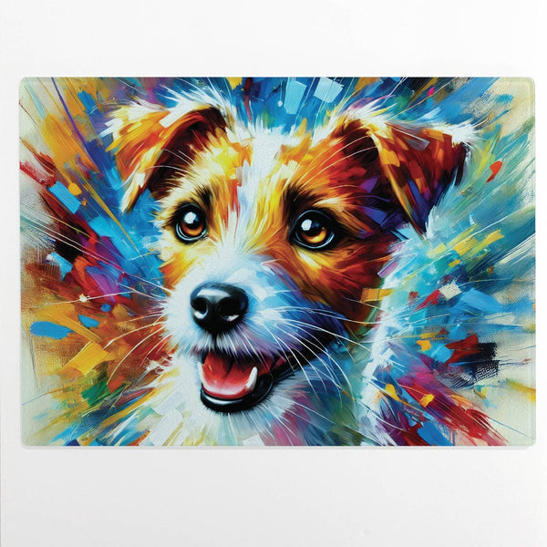 Jack Russell Glass Cutting Board JRB