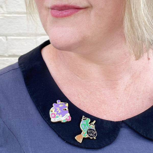 Bitter Hag Lapel Pin 💚