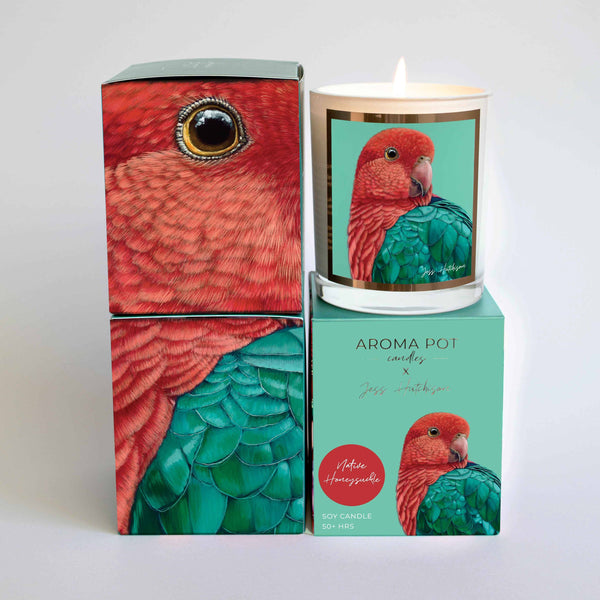 Candle * - Aroma Pot - Australian artist soy candle - Native Honeysuckle APNH .