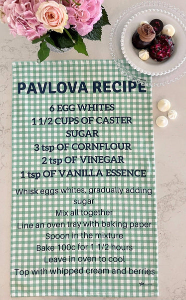 Tea Towel - Pavlova Recipe TPR