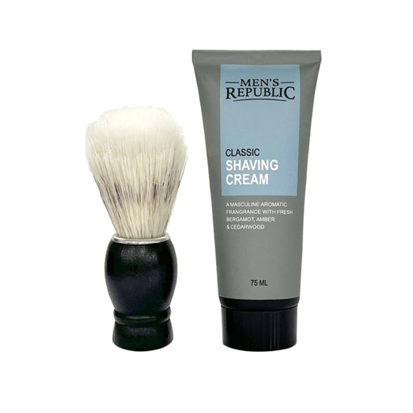Mug with Shaving Cream and Beard Brush FDM